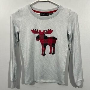 Merry Lane buffalo plaid moose pajama shirt size youth large